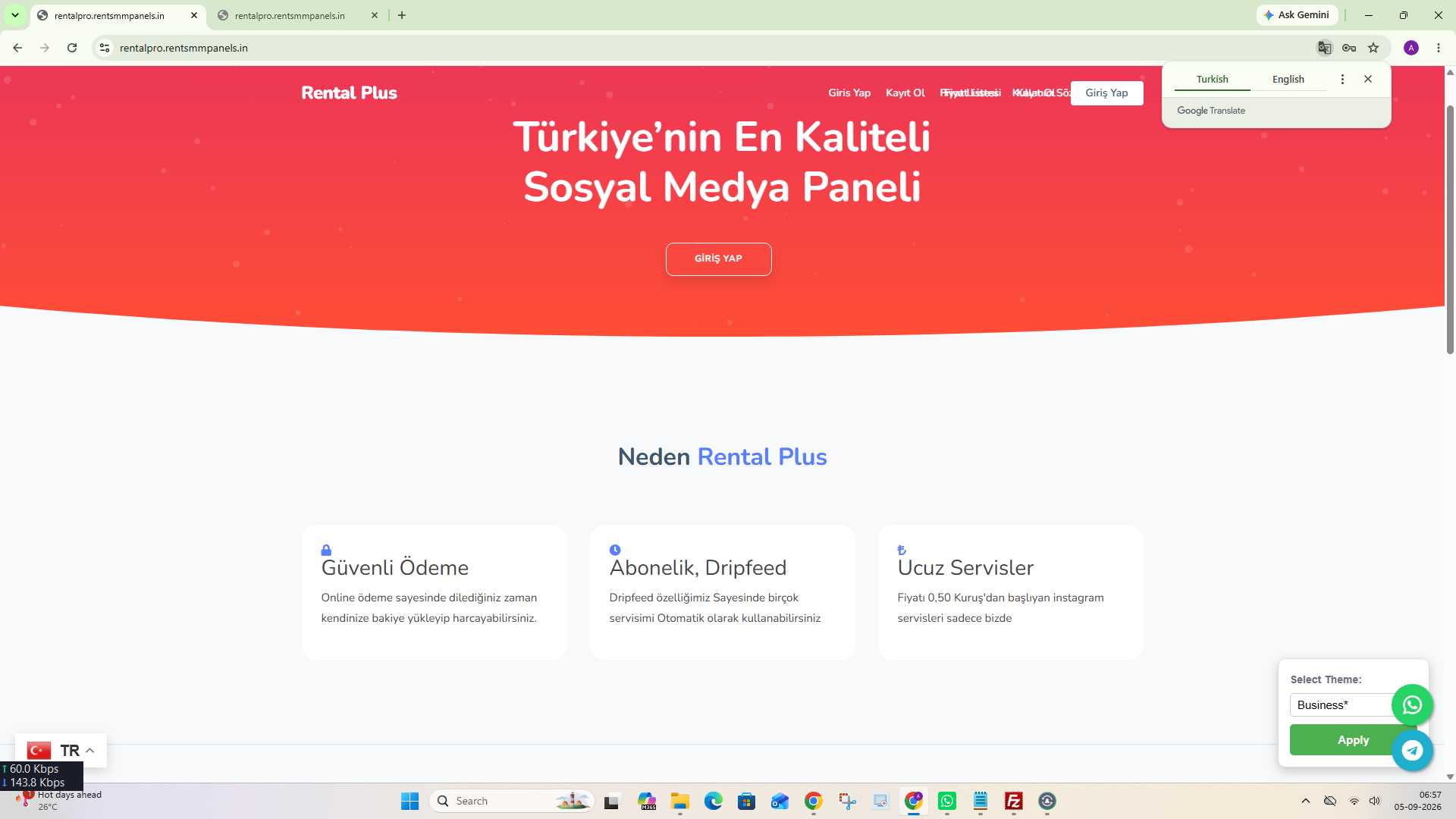 Business theme preview