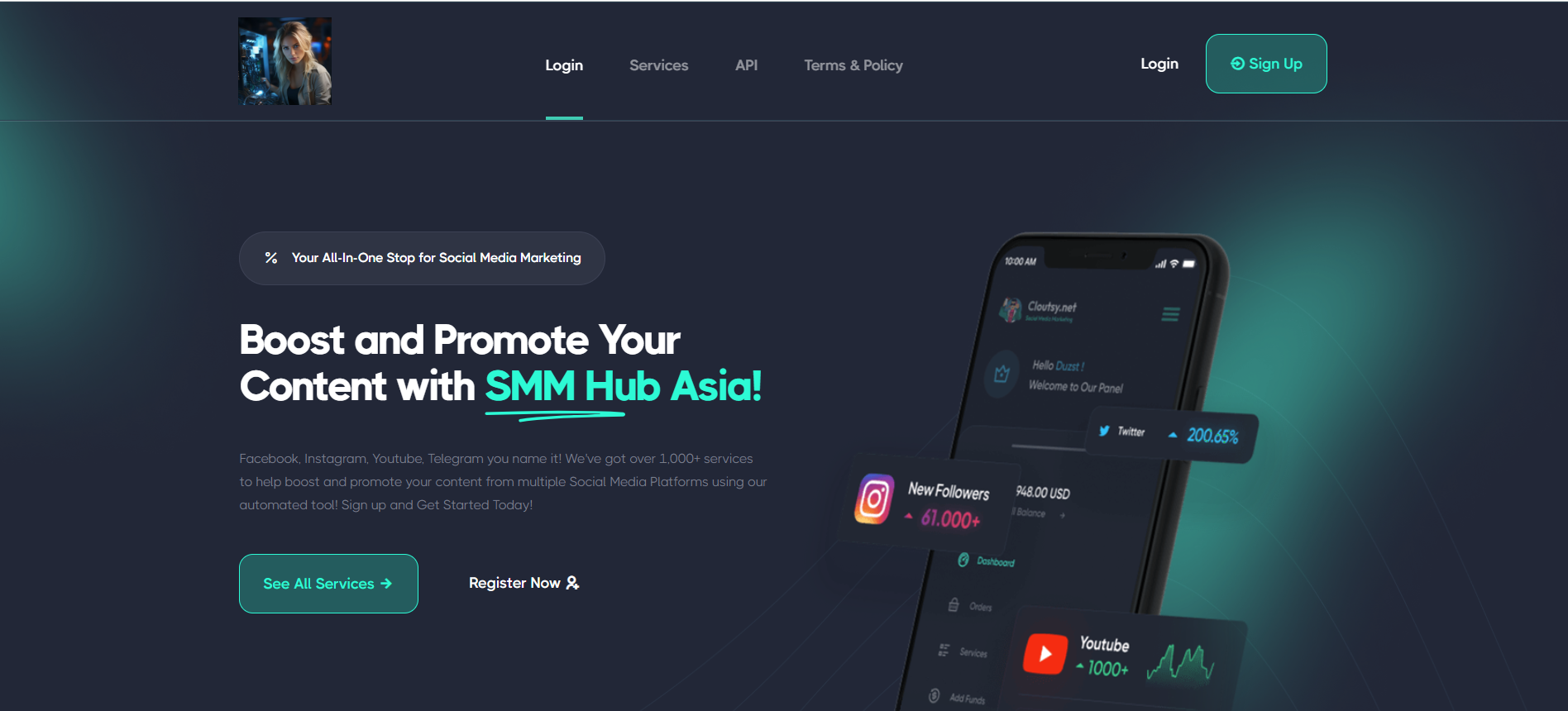 Cloutsy theme preview